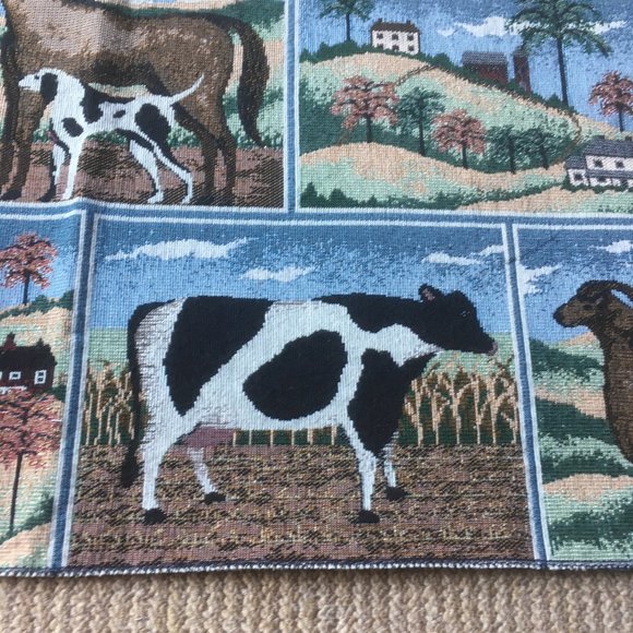 Tapestry Fabric.Farm Animals Theme. 24x17 - Picture 7 of 8